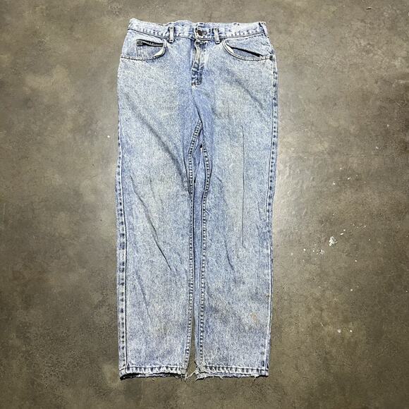 Vintage 80s Lee Acid Wash Western Jeans 32x29 - Picture 1 of 5